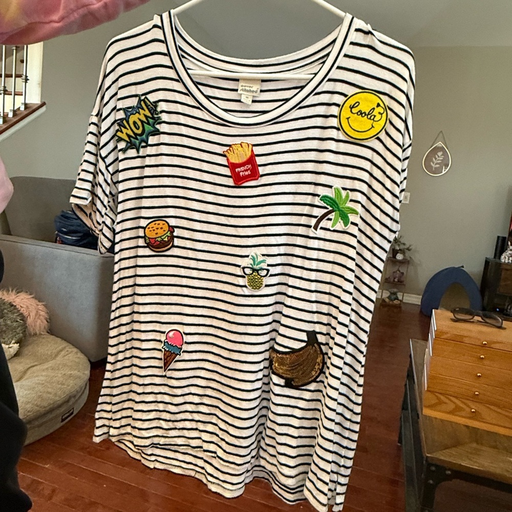 Striped Shirt with Fun Patches
